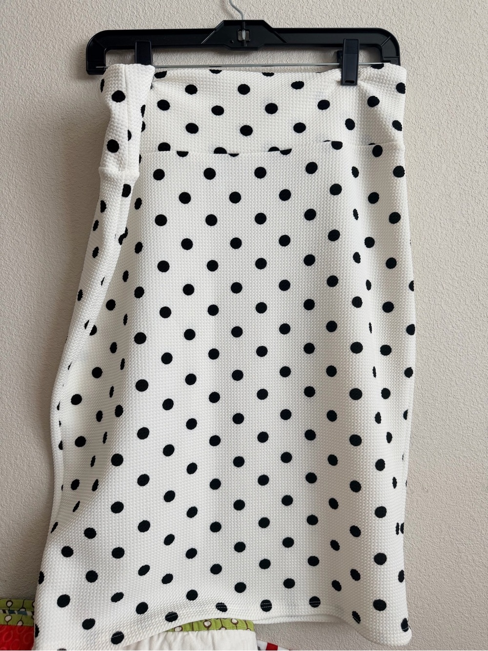 LLR Polka Dot Pencil Skirt - Black on White